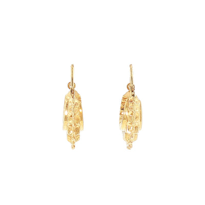 Vintage Spike Hoop Earrings in 9ct Yellow Gold