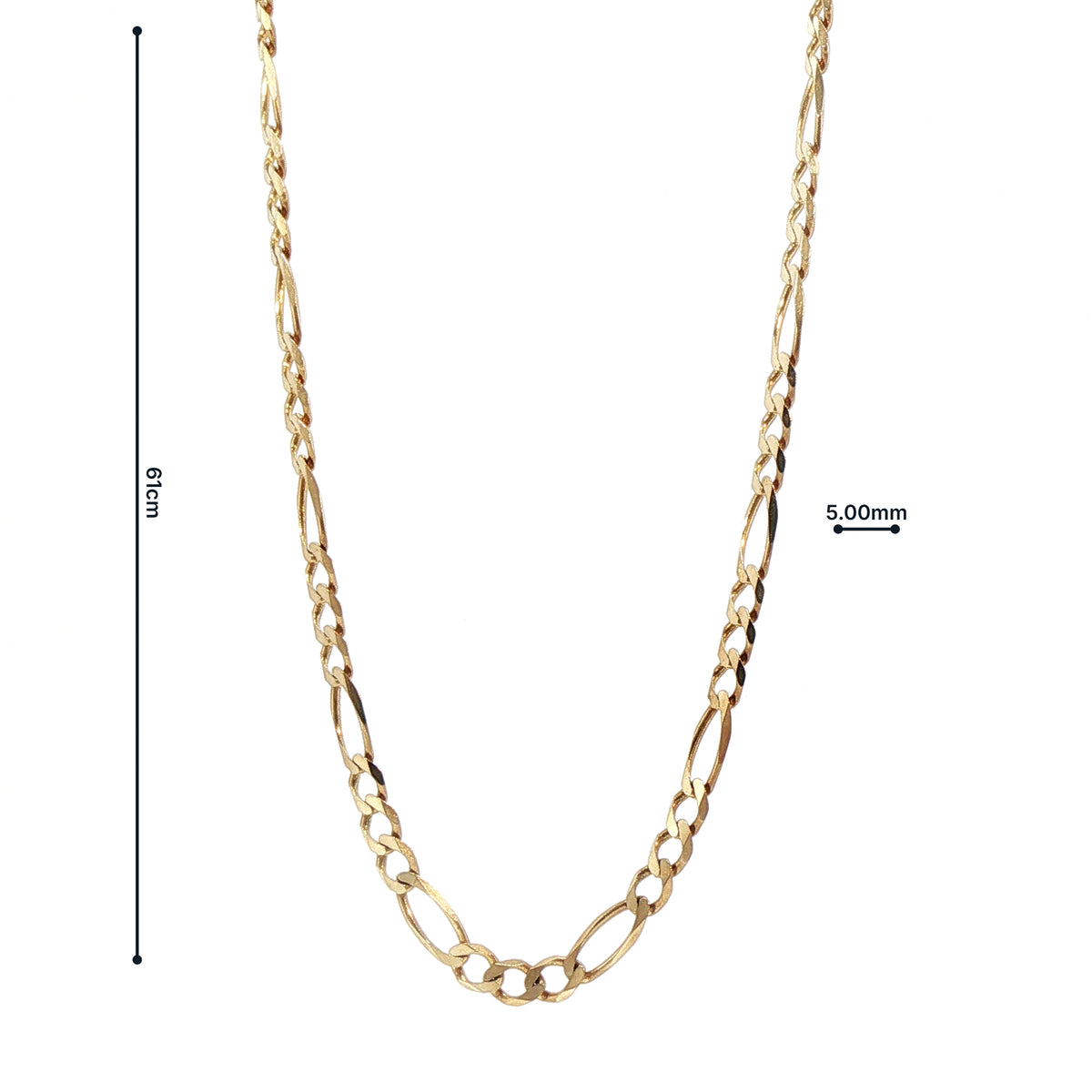 Vintage Figaro Link Chain in 9ct Yellow Gold