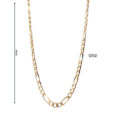 Vintage Figaro Link Chain in 9ct Yellow Gold