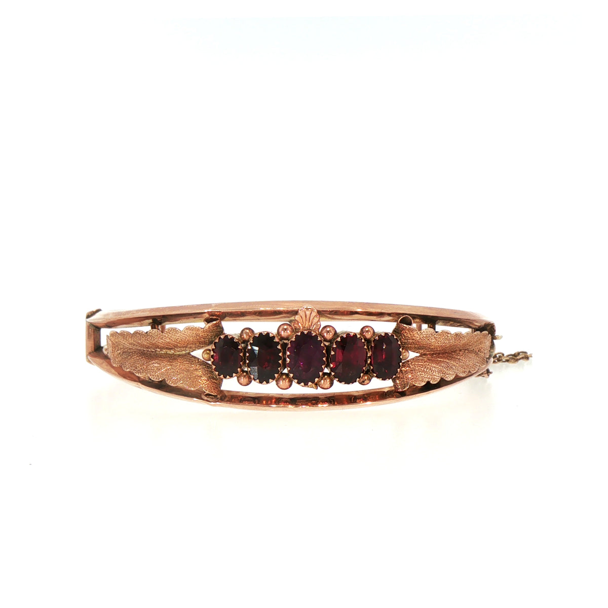 Vintage Bangle with Stones in 9ct Rose Gold