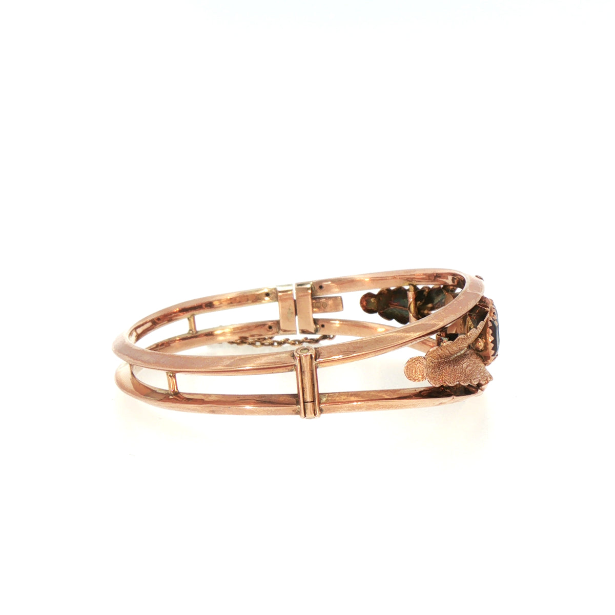 Vintage Bangle with Stones in 9ct Rose Gold