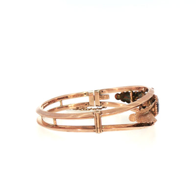 Vintage Bangle with Stones in 9ct Rose Gold