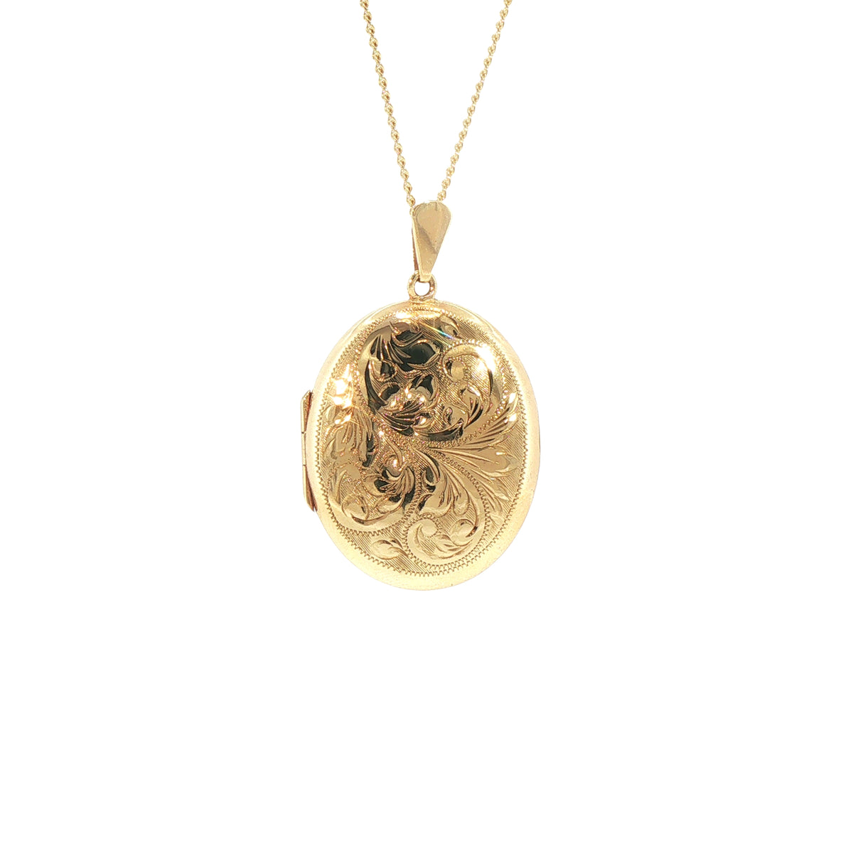 Vintage Oval English Locket Weighing 9g in 9ct Yellow Gold