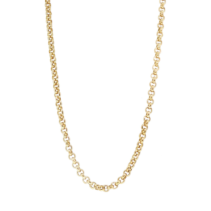 Vintage Round Belcher Link Chain in 9ct Yellow Gold