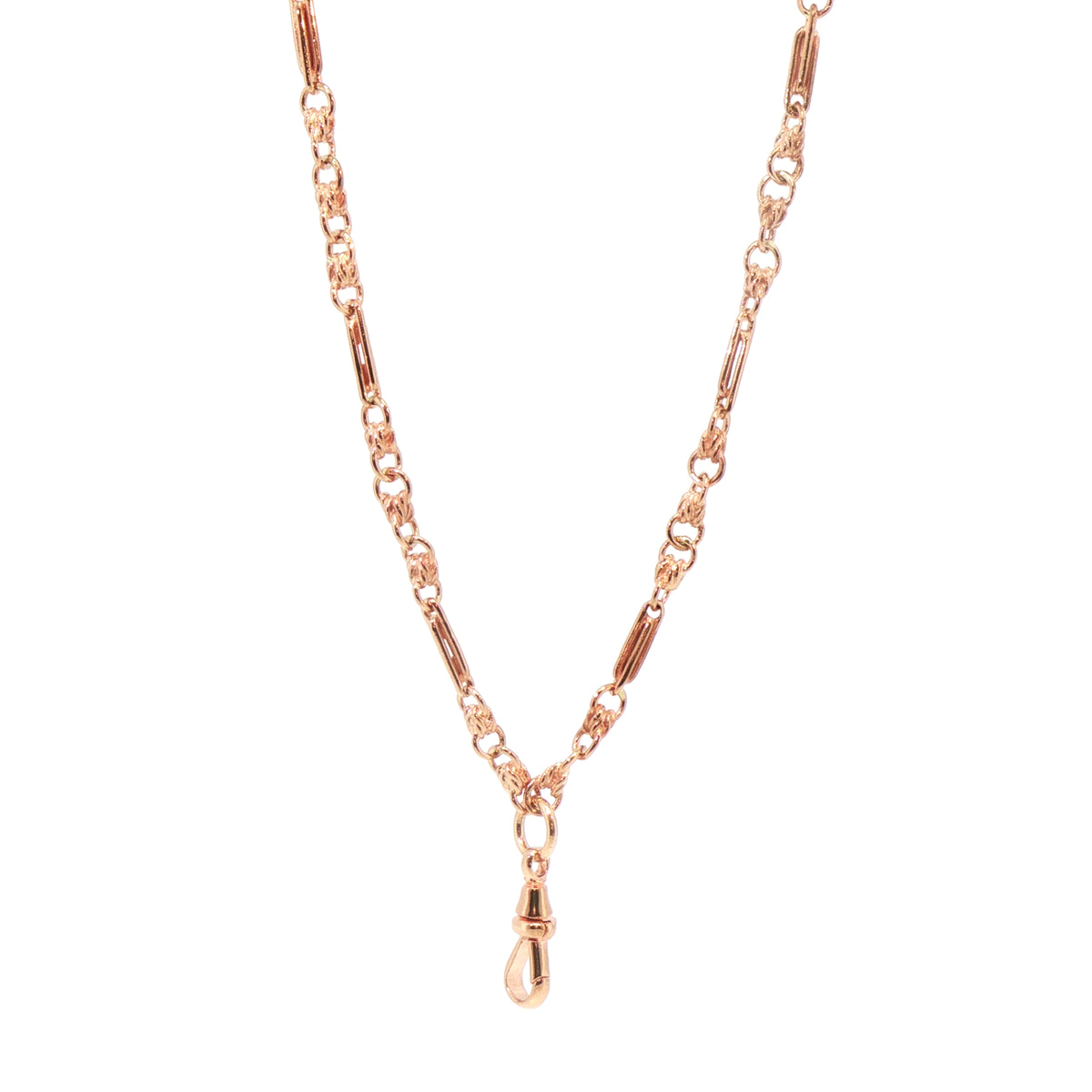 Vintage Small Trombone Knot Chain in 9ct Rose Gold