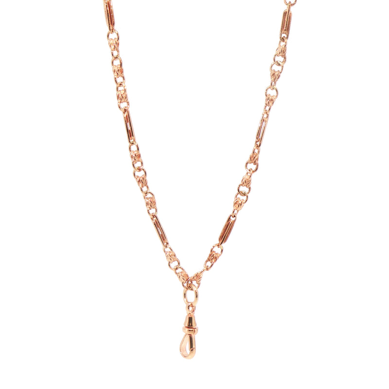 Vintage Small Trombone Knot Chain in 9ct Rose Gold