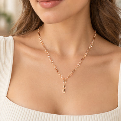 Vintage Small Trombone Knot Chain in 9ct Rose Gold