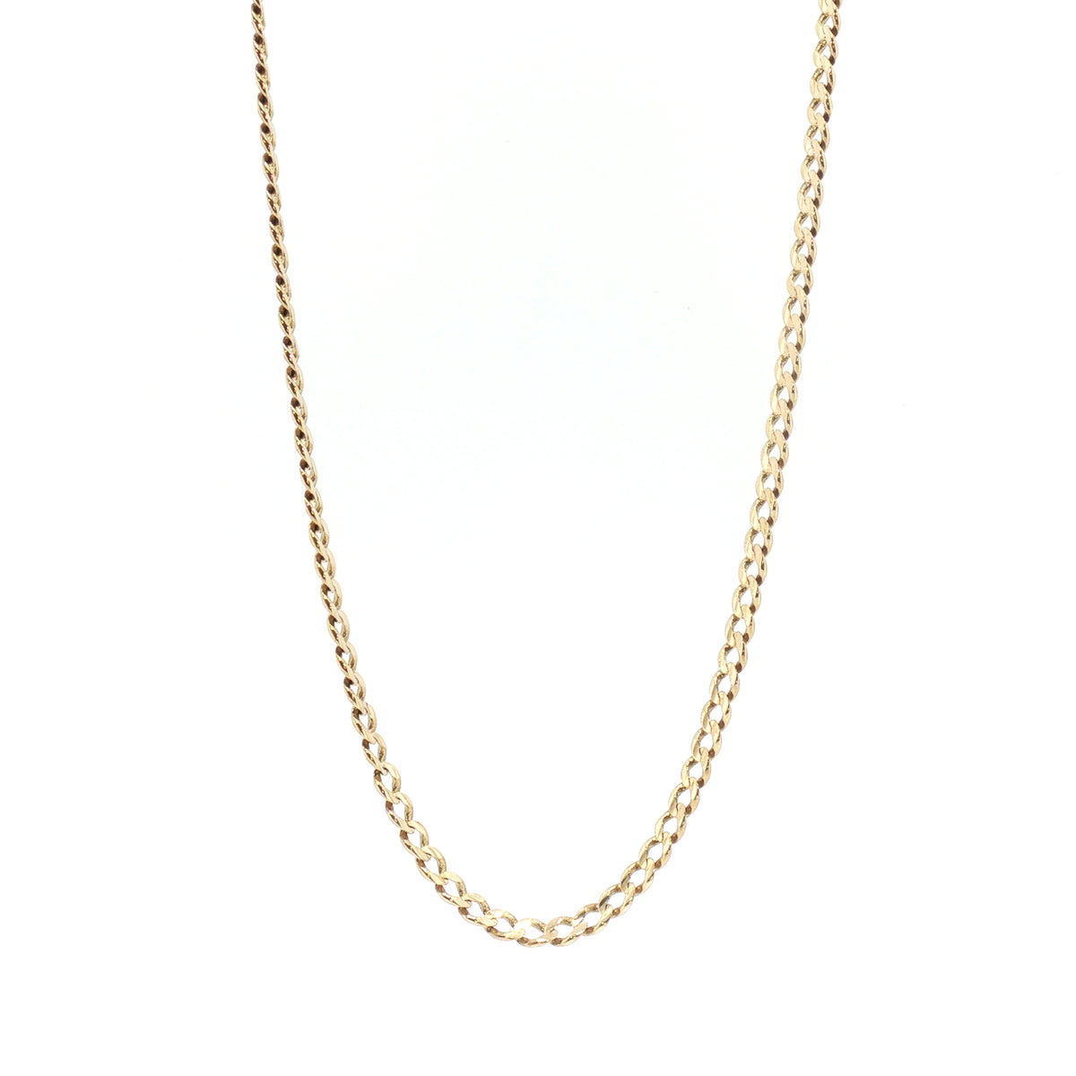 Vintage Filed Curb Chain in 9ct Yellow Gold