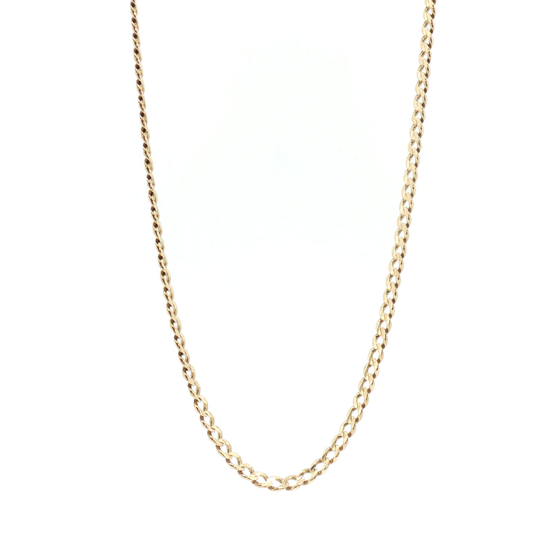 Vintage Filed Curb Chain in 9ct Yellow Gold