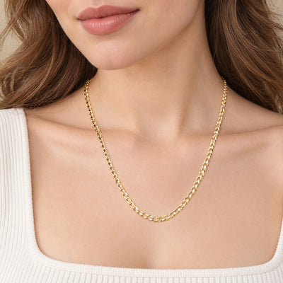 Vintage Filed Curb Chain in 9ct Yellow Gold