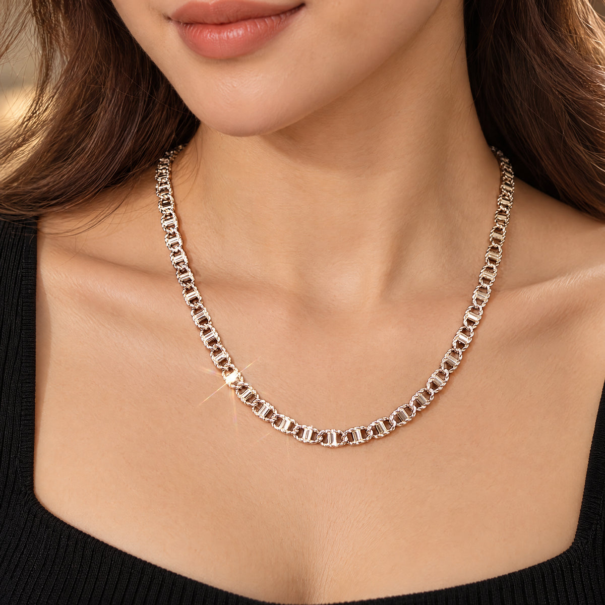 Twisted Rope Anchor Chain Necklace Weighing 11.6g in 9ct Yellow Gold