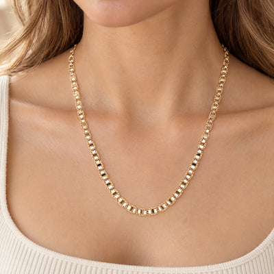 Twisted Rope Anchor Chain Necklace in 9ct Yellow Gold