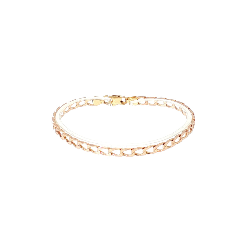 Vintage Flat Curb Bracelet in 9ct Yellow Gold