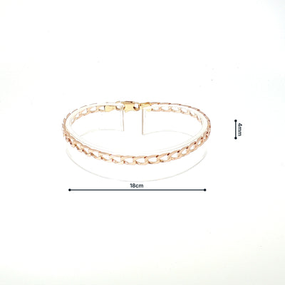 Vintage Flat Curb Bracelet in 9ct Yellow Gold
