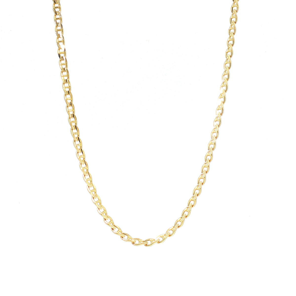 Vintage 19" Anchor Link Chain in 9ct Yellow Gold
