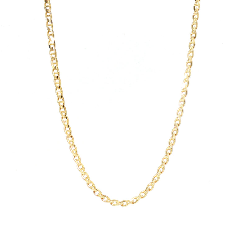 Vintage 19" Anchor Link Chain in 9ct Yellow Gold