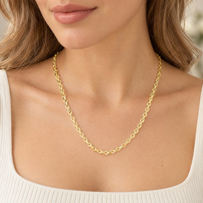 Vintage 19" Anchor Link Chain in 9ct Yellow Gold