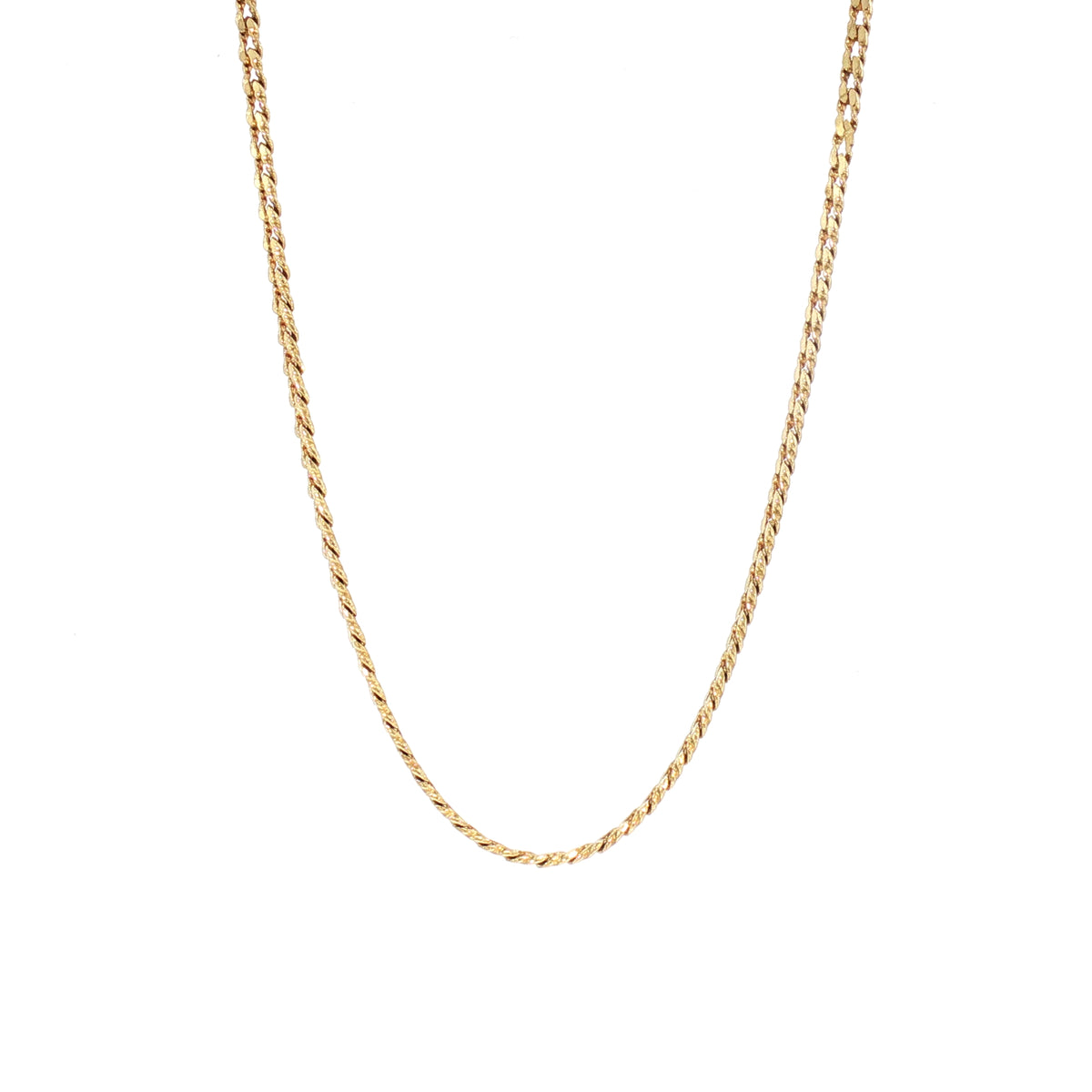 Vintage Filed Curb Chain in 9ct Yellow Gold