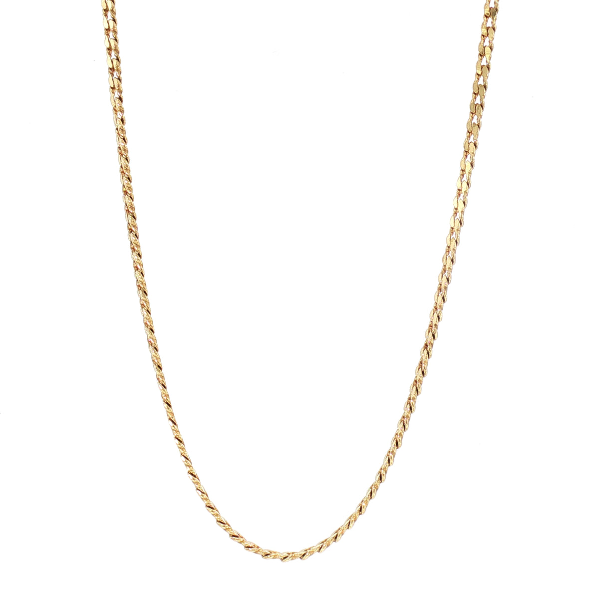 Vintage Filed Curb Chain in 9ct Yellow Gold