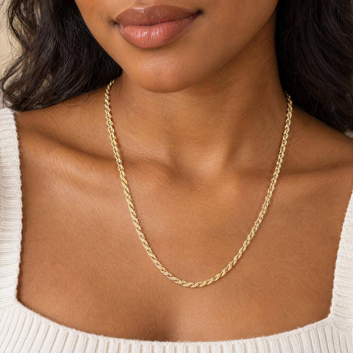 Vintage Filed Curb Chain in 9ct Yellow Gold