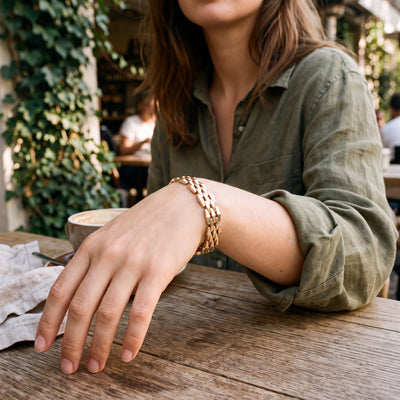 Vintage Gate Style Bracelet in 9ct Yellow Gold