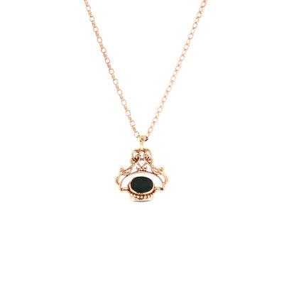 Vintage Belcher Chain with Three Sided Fob in 9ct Rose Gold