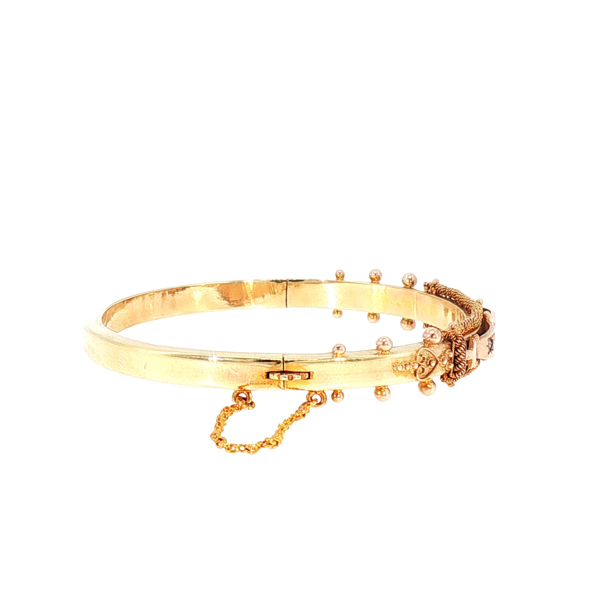 Vintage Bangle Set with Deep Blue Sapphires and Natural Diamonds in 9ct Yellow Gold