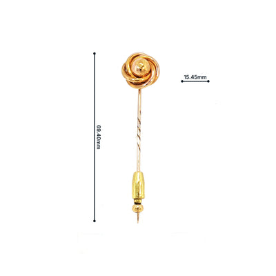 Vintage Knot Stick Pin in 9ct Yellow Gold