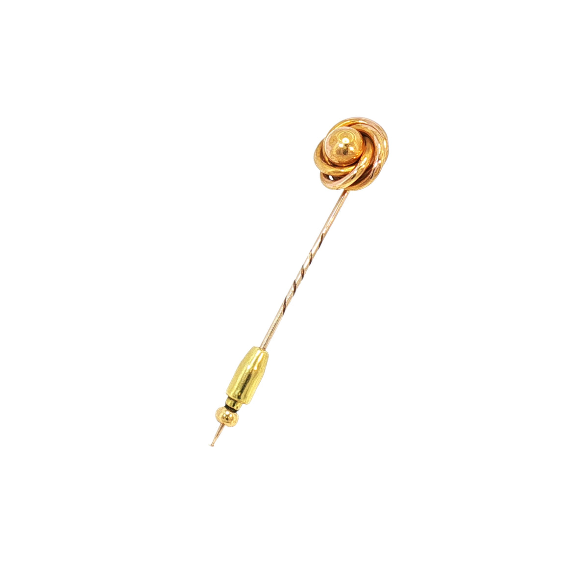 Vintage Knot Stick Pin in 9ct Yellow Gold