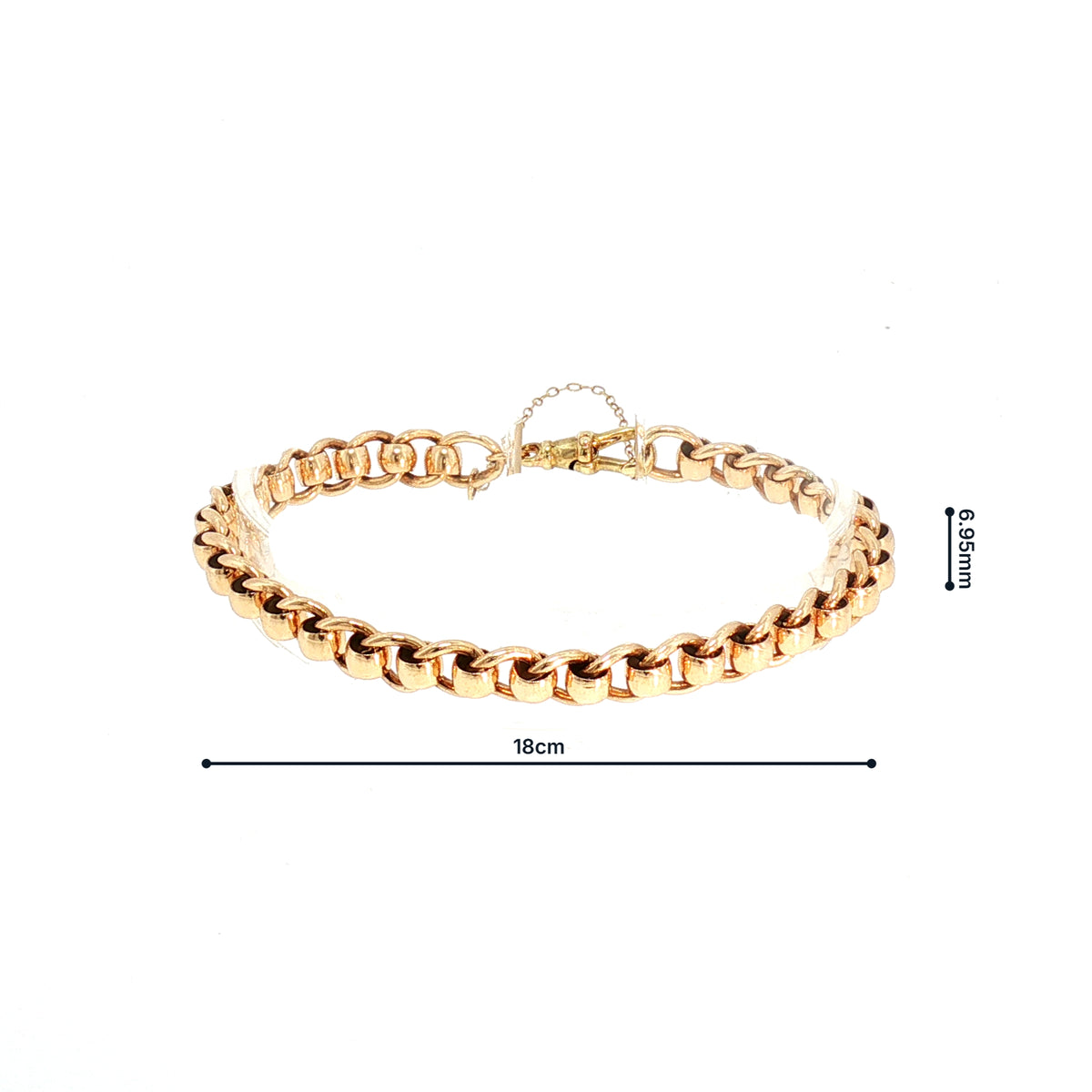 Vintage Roller Link Bracelet in 9ct Yellow Gold