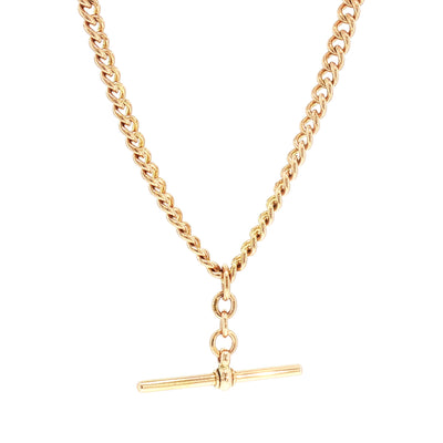 20" Round Curb Link Albert Chain in 9ct Yellow Gold