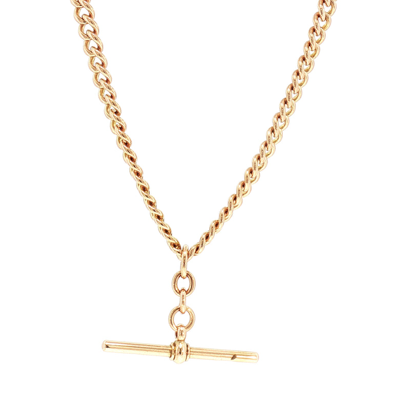 20" Round Curb Link Albert Chain in 9ct Yellow Gold