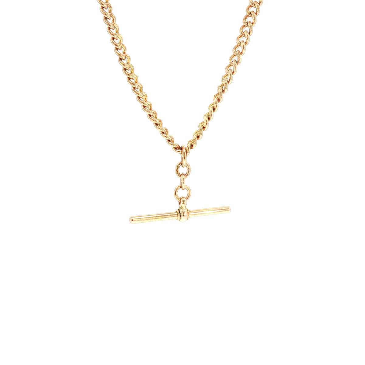 20" Round Curb Link Albert Chain in 9ct Yellow Gold