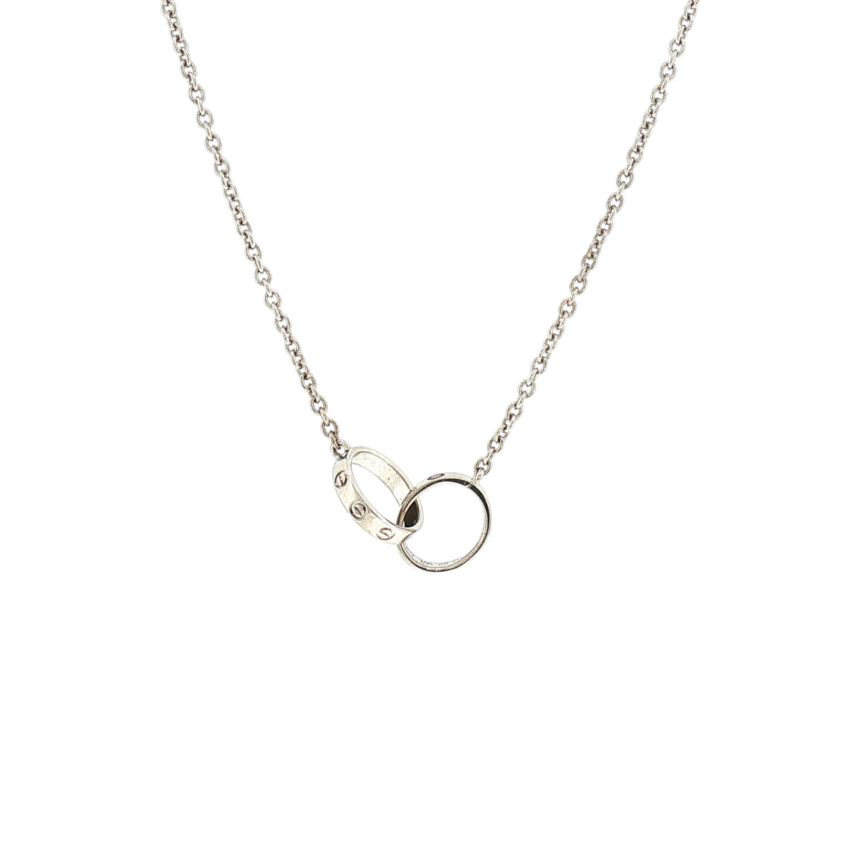 Vintage Cartier LOVE Pendant on chain in 18ct White Gold