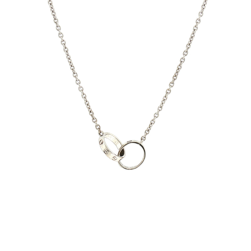 Vintage Cartier LOVE Pendant on chain in 18ct White Gold