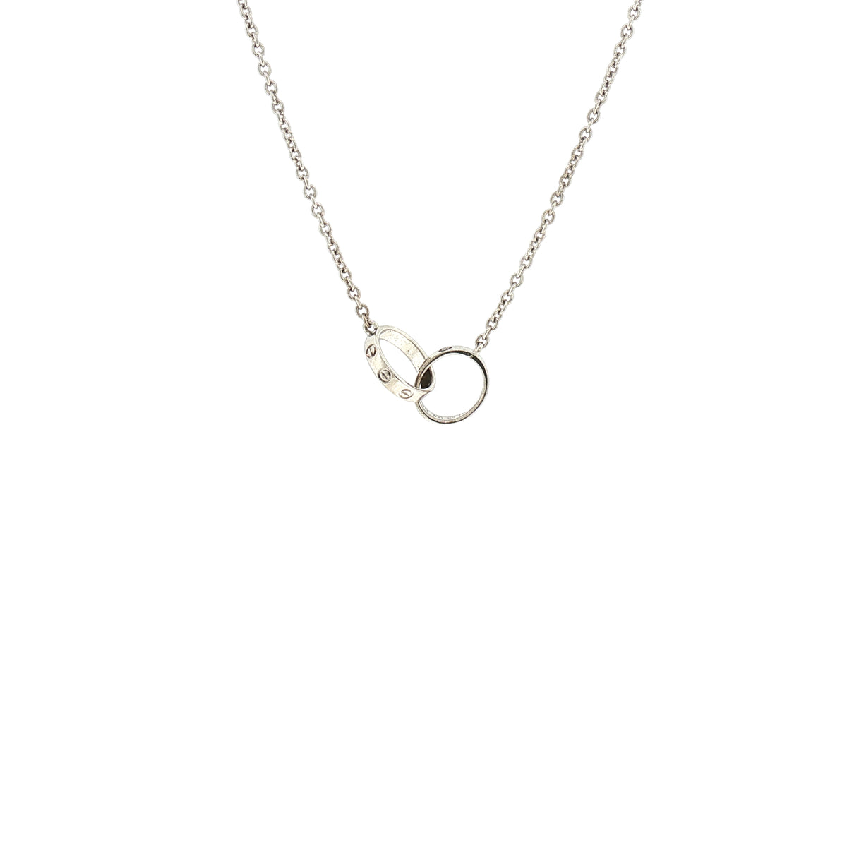 Vintage Cartier LOVE Pendant on chain in 18ct White Gold