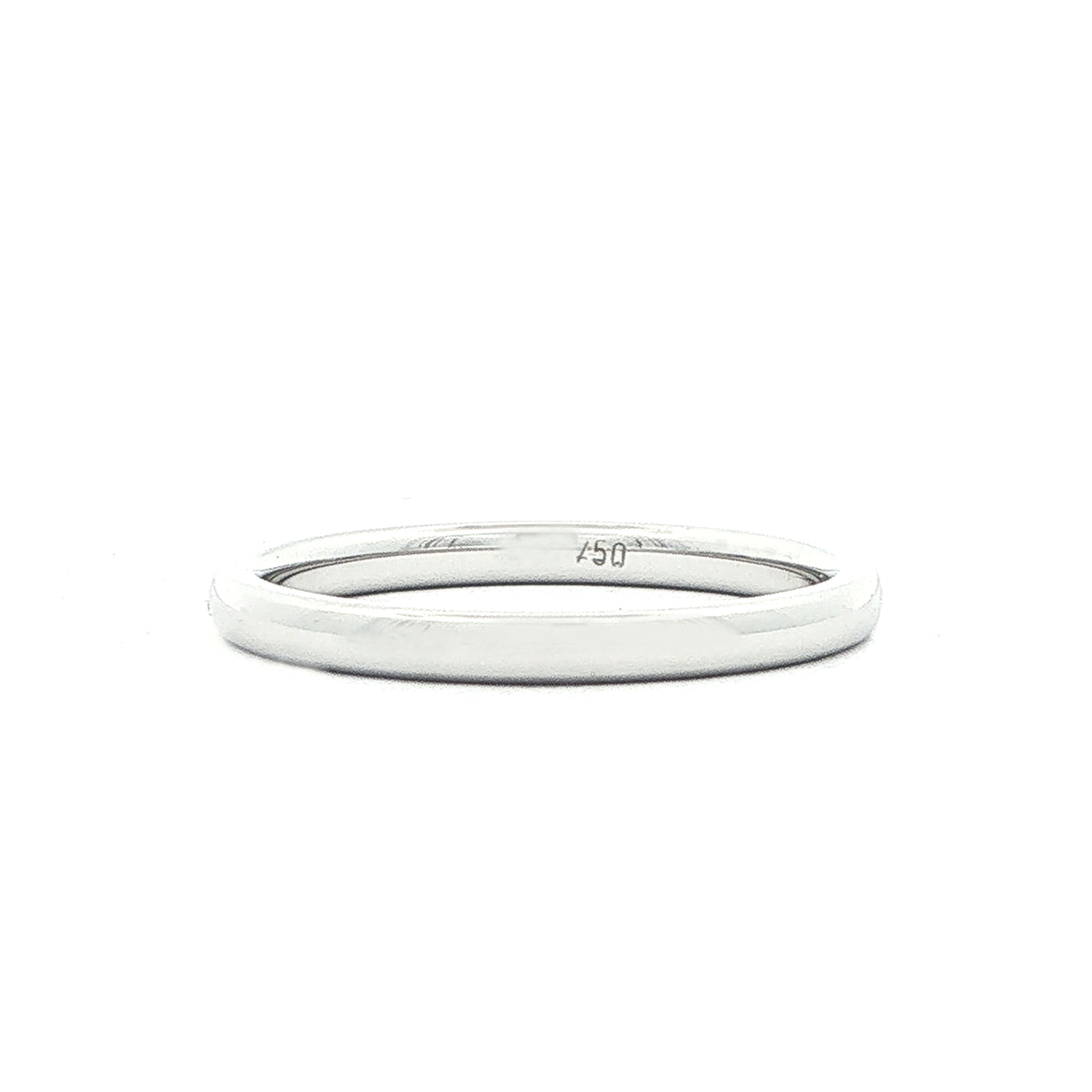 Ladies 2mm Classic Wedding Ring in 18ct White Gold