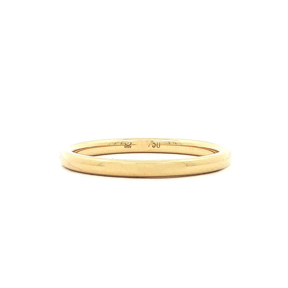 2mm Ladies Plain Wedding Band In 18ct Yellow Gold