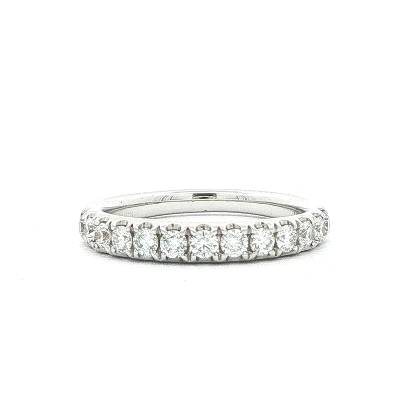 0.50ct Round Brilliant Cut Natural Diamond 18ct White Gold Wedding Band