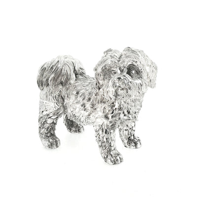 Vintage Sterling Silver Standing Shihtzu Dog Figure