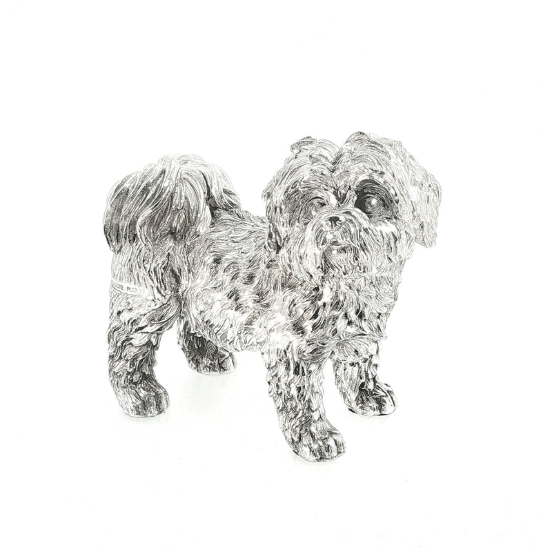Vintage Sterling Silver Standing Shihtzu Dog Figure