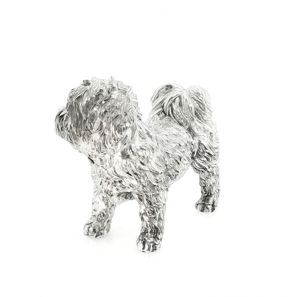Vintage Sterling Silver Standing Shihtzu Dog Figure