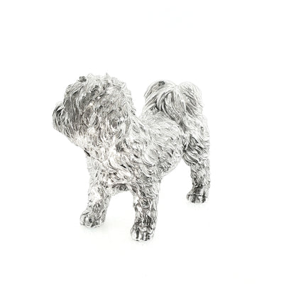 Vintage Sterling Silver Standing Shihtzu Dog Figure