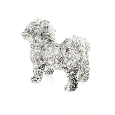 Vintage Sterling Silver Standing Shihtzu Dog Figure