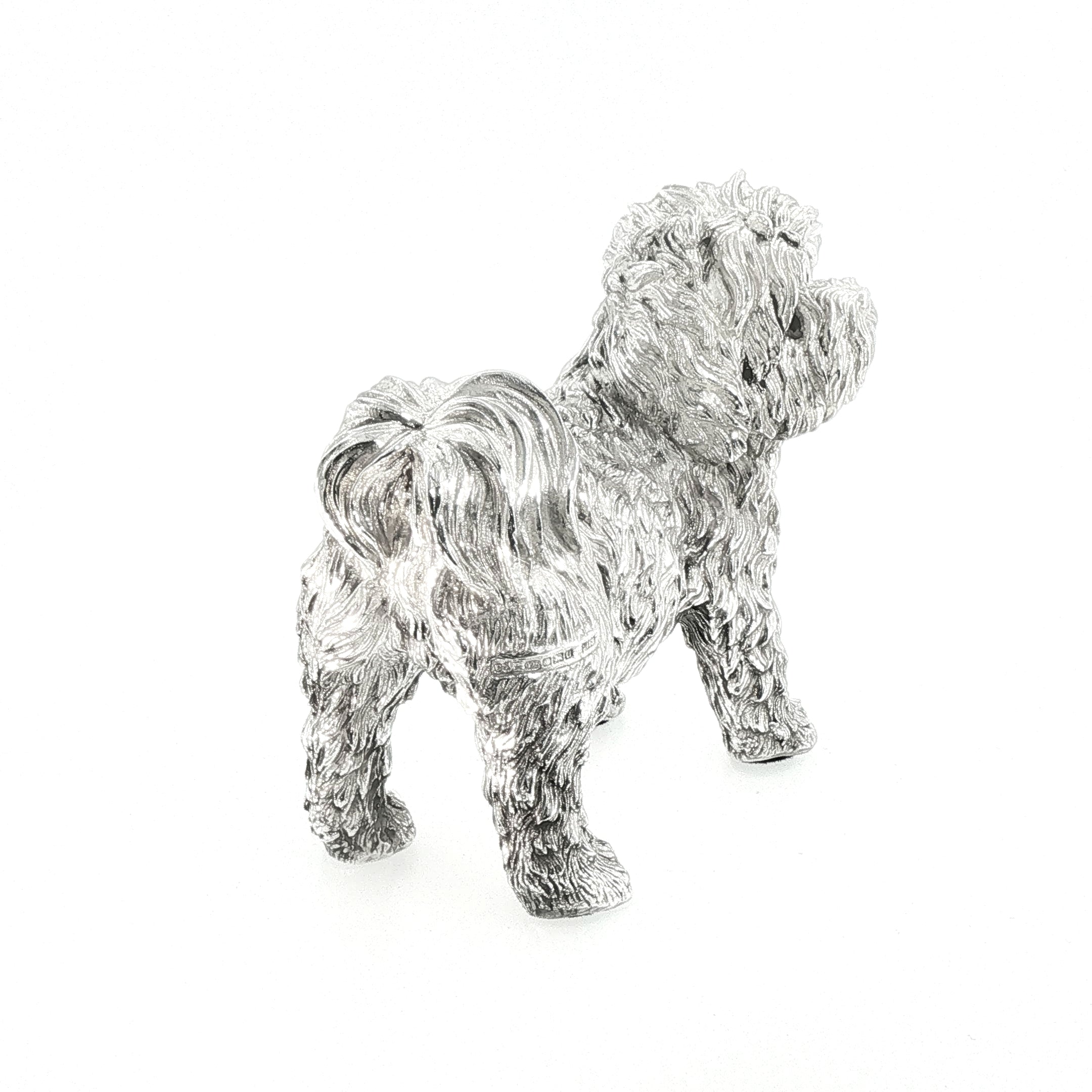 Vintage Sterling Silver Standing Shihtzu Dog Figure