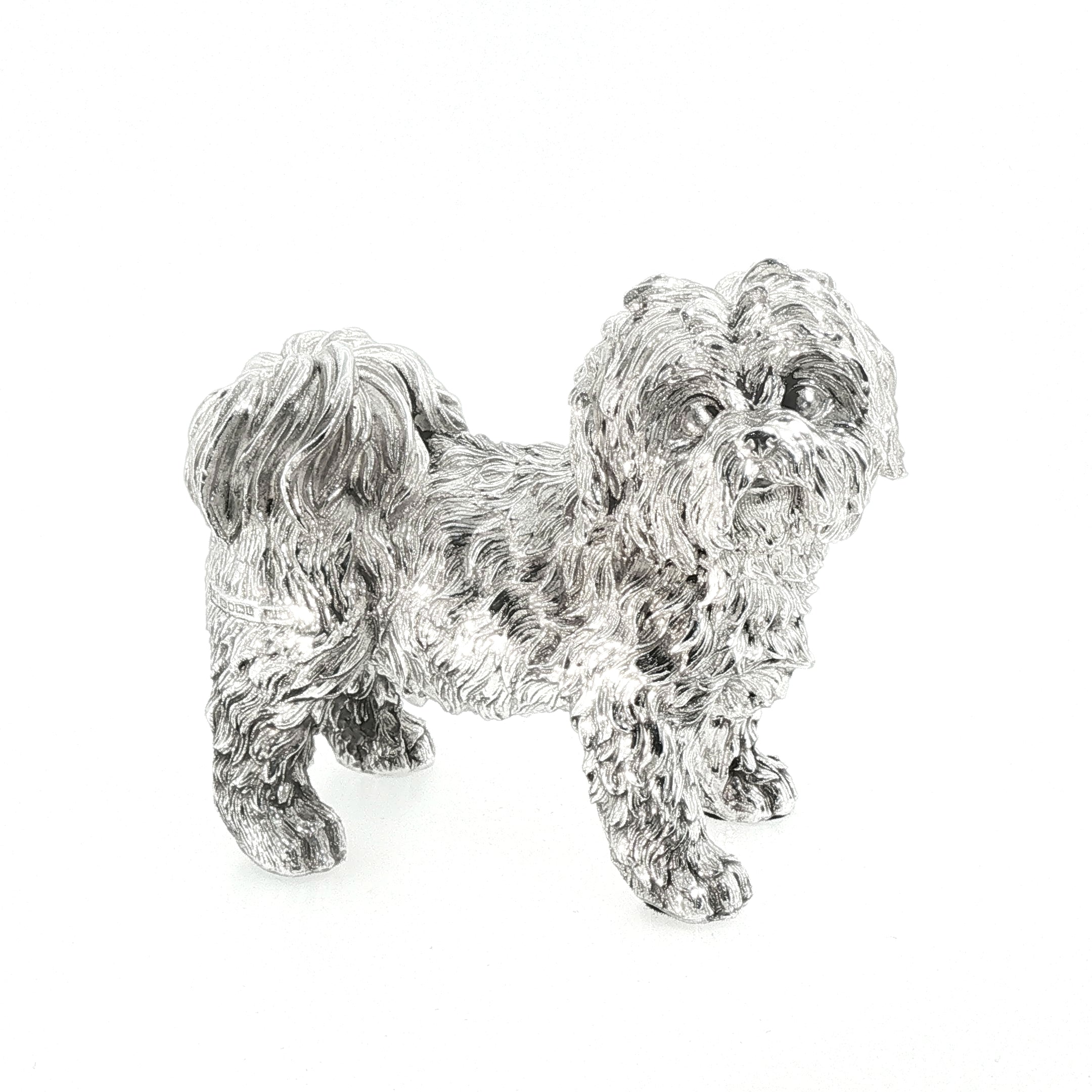 Vintage Sterling Silver Standing Shihtzu Dog Figure