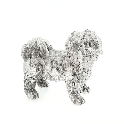 Vintage Sterling Silver Standing Shihtzu Dog Figure