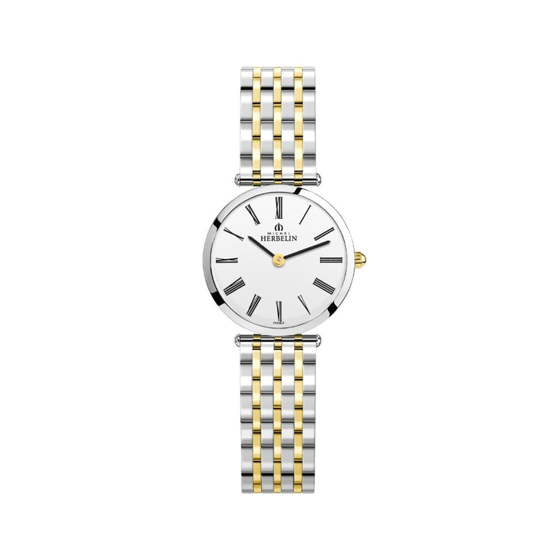 Ladies Herbelin Epsilon Watch in Two-Tone and Natural Diamond Finish on Bracelet