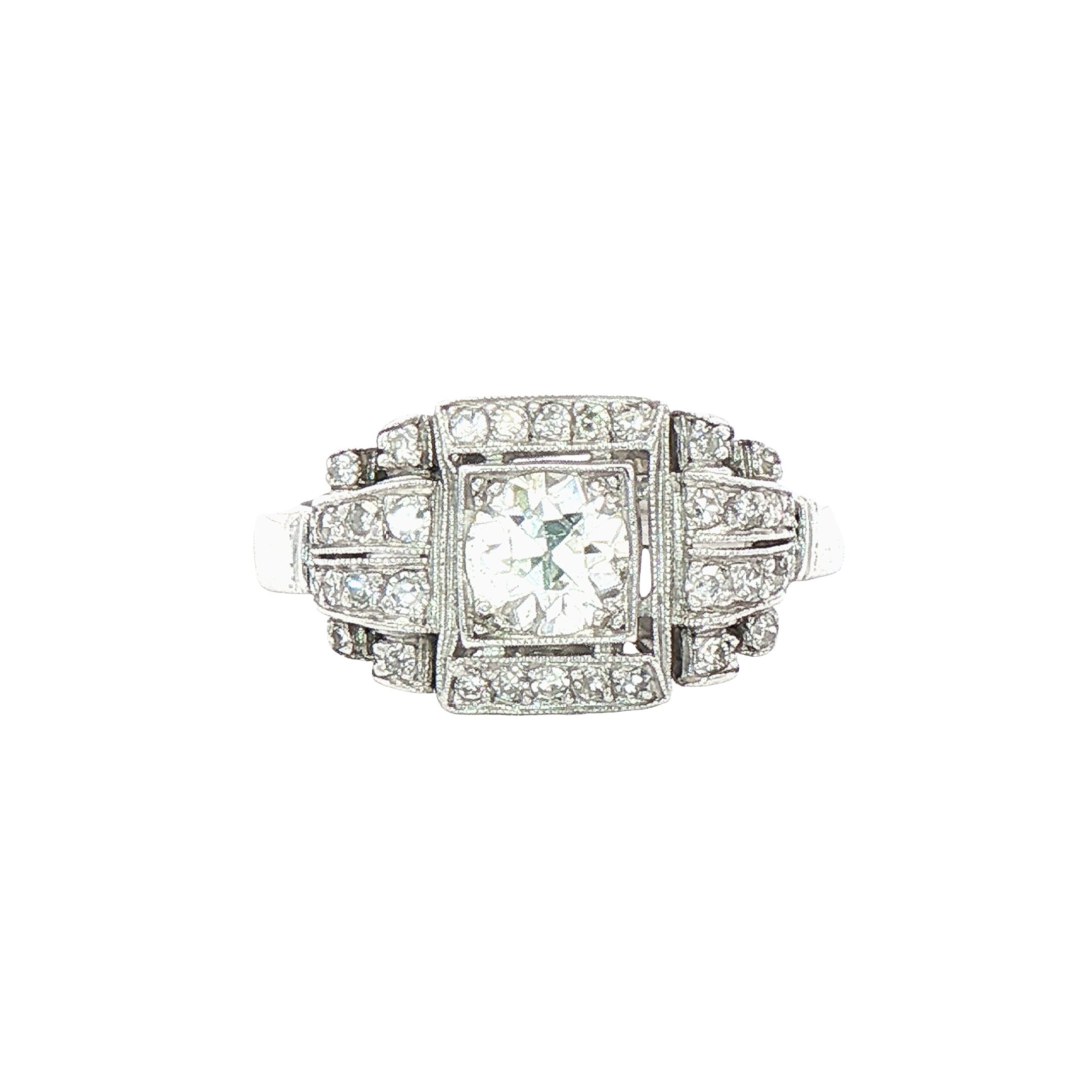 0.65ct Natural Diamond Box Set Ring Set in Platinum