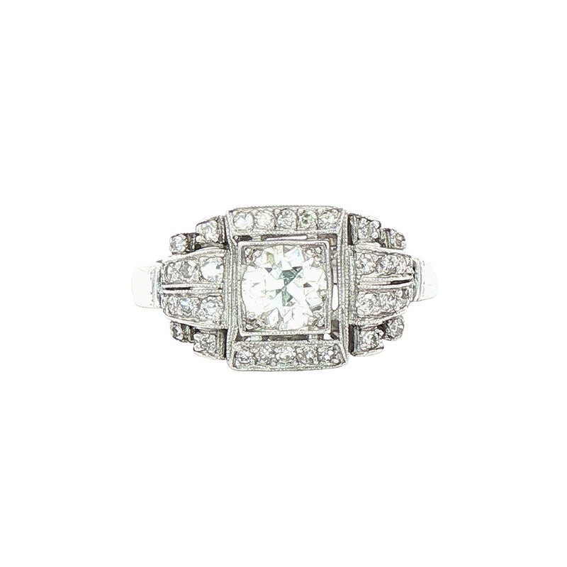0.65ct Natural Diamond Box Set Ring Set in Platinum